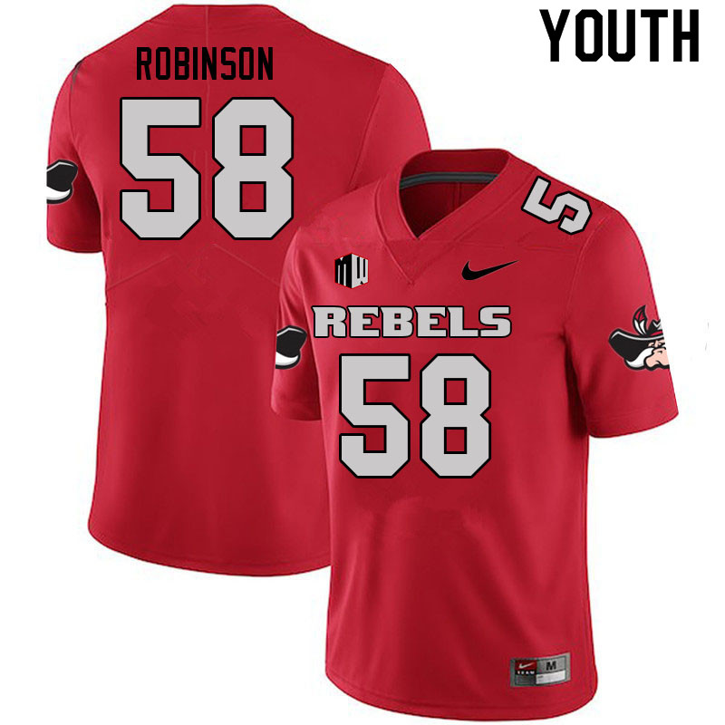Youth #58 Seth Robinson UNLV Rebels College Football Jerseys Sale-Scarlet